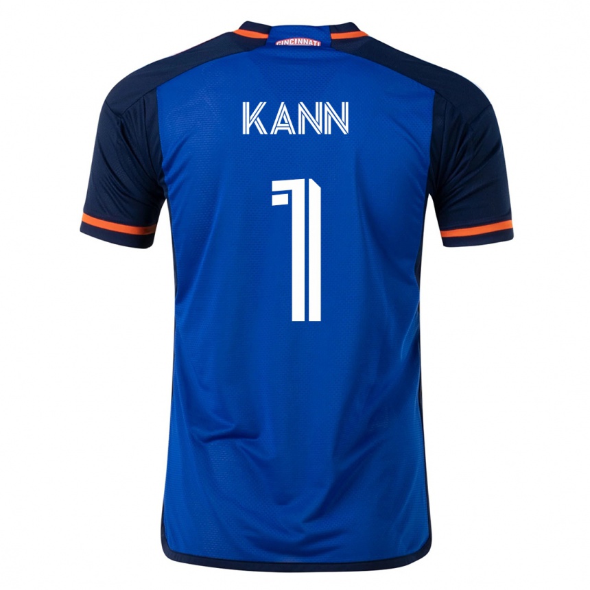 Kinder Fußball Alec Kann #1 Blau Heimtrikot Trikot 2023/24 T-Shirt Luxemburg