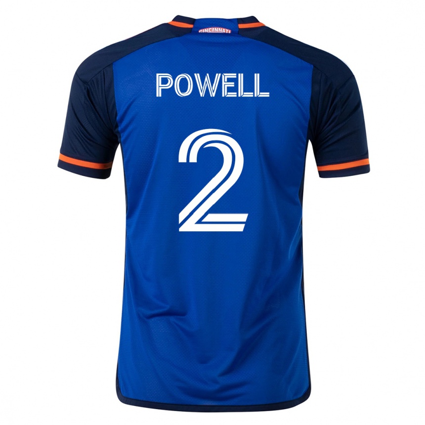 Kinder Fußball Alvas Powell #2 Blau Heimtrikot Trikot 2023/24 T-Shirt Luxemburg