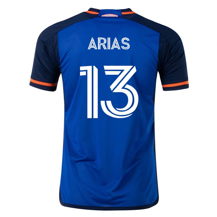 Kinder Fußball Santiago Arias #13 Blau Heimtrikot Trikot 2023/24 T-Shirt Luxemburg