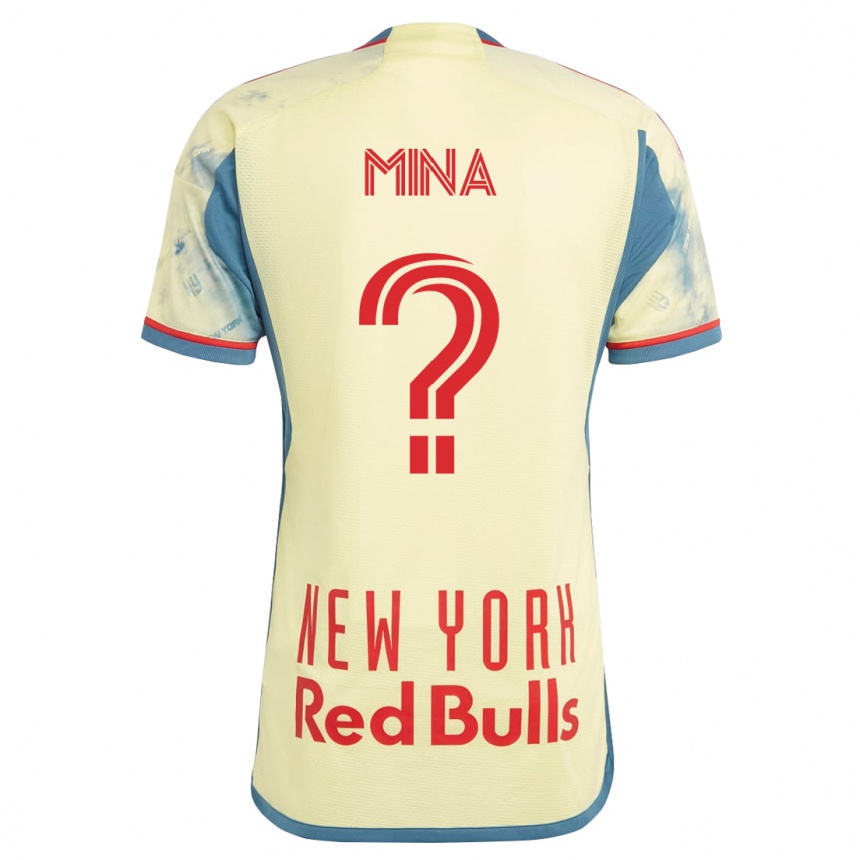 Kinder Fußball Juan Mina #0 Gelb Heimtrikot Trikot 2023/24 T-Shirt Luxemburg