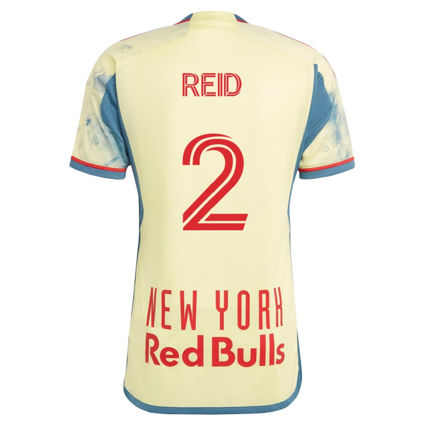 Kinder Fußball Jayden Reid #2 Gelb Heimtrikot Trikot 2023/24 T-Shirt Luxemburg