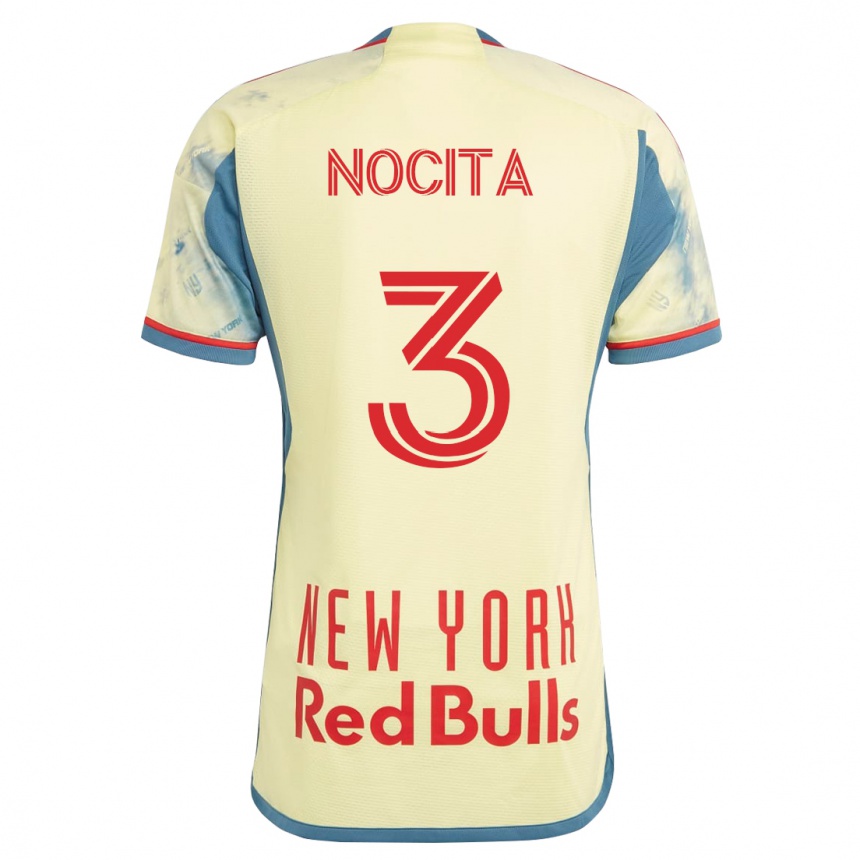 Kinder Fußball Matthew Nocita #3 Gelb Heimtrikot Trikot 2023/24 T-Shirt Luxemburg