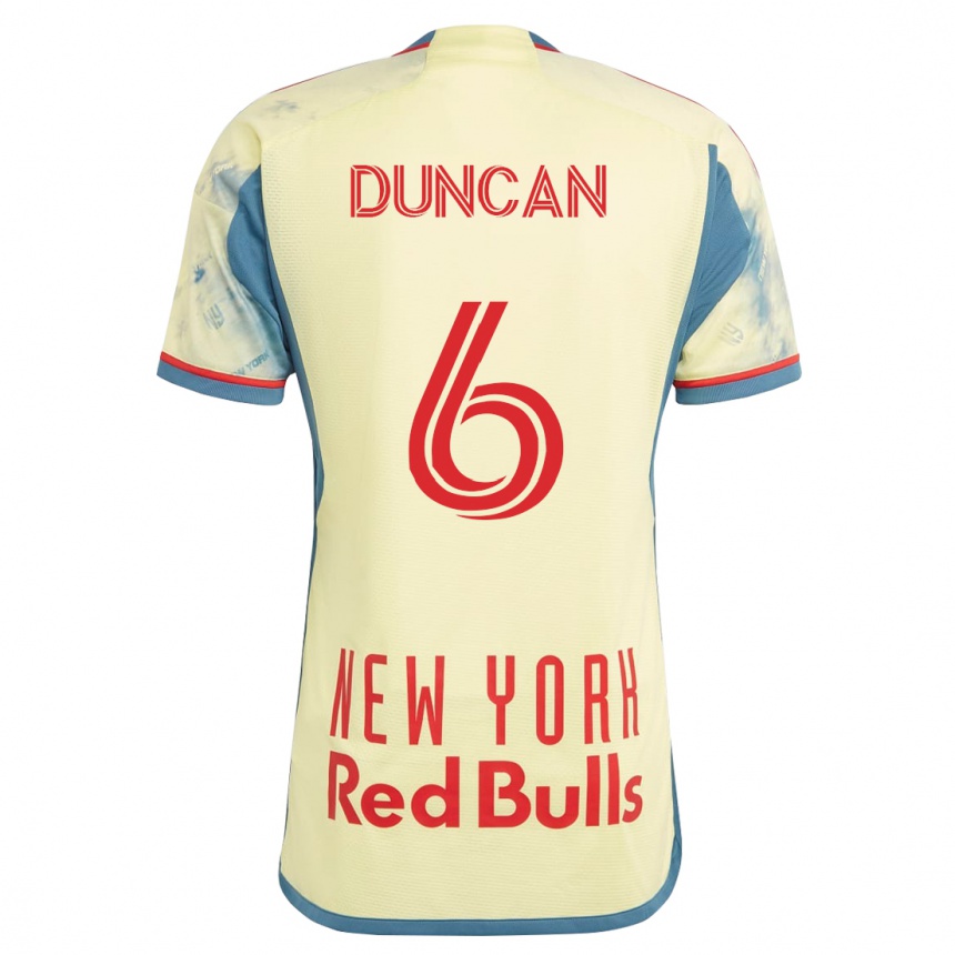 Kinder Fußball Kyle Duncan #6 Gelb Heimtrikot Trikot 2023/24 T-Shirt Luxemburg