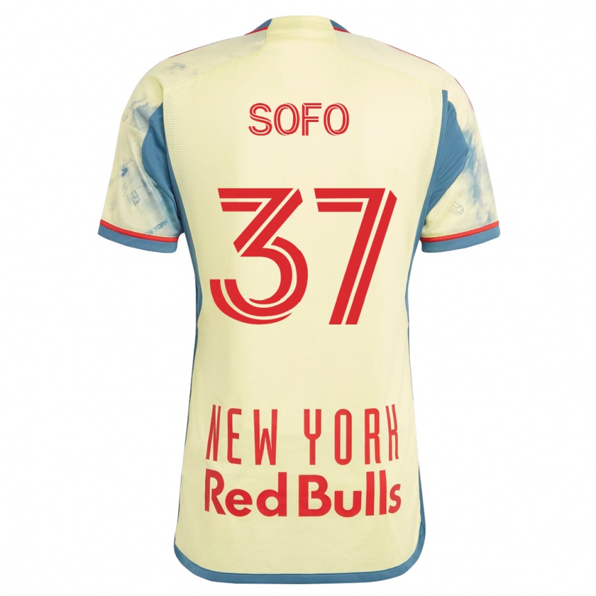 Kinder Fußball Mohammed Sofo #37 Gelb Heimtrikot Trikot 2023/24 T-Shirt Luxemburg