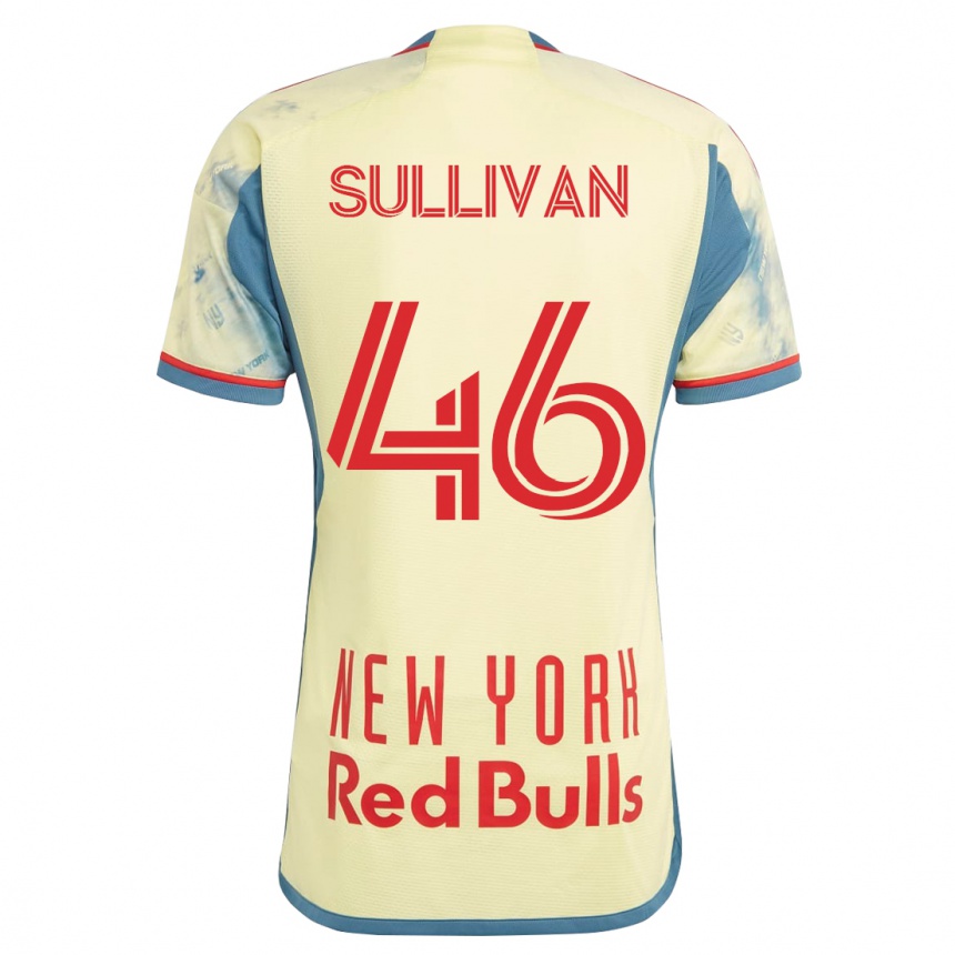 Kinder Fußball Dylan Sullivan #46 Gelb Heimtrikot Trikot 2023/24 T-Shirt Luxemburg
