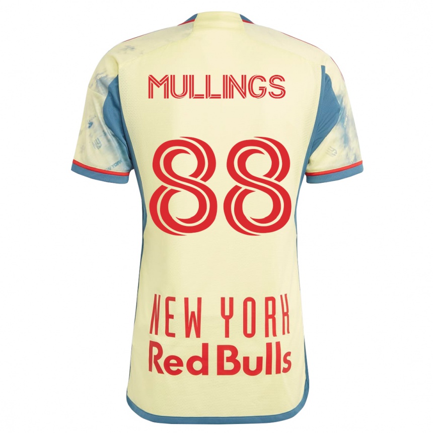 Kinder Fußball O'vonte Mullings #88 Gelb Heimtrikot Trikot 2023/24 T-Shirt Luxemburg