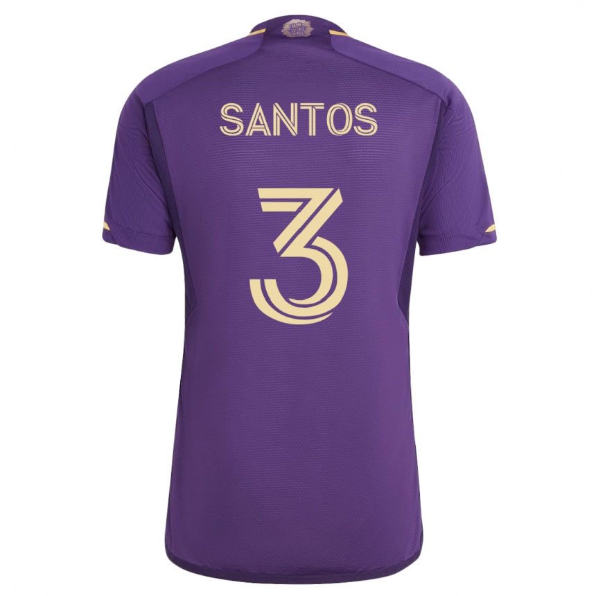 Kinder Fußball Rafael Santos #3 Violett Heimtrikot Trikot 2023/24 T-Shirt Luxemburg