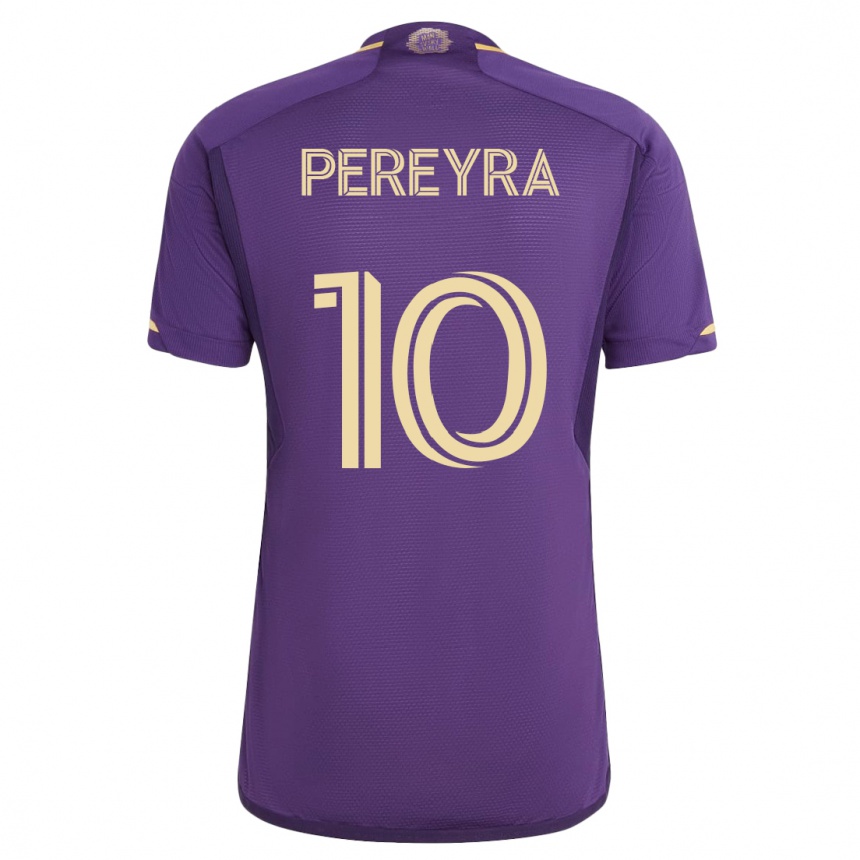Kinder Fußball Mauricio Pereyra #10 Violett Heimtrikot Trikot 2023/24 T-Shirt Luxemburg