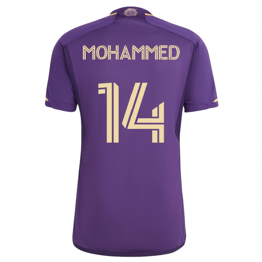Kinder Fußball Shak Mohammed #14 Violett Heimtrikot Trikot 2023/24 T-Shirt Luxemburg