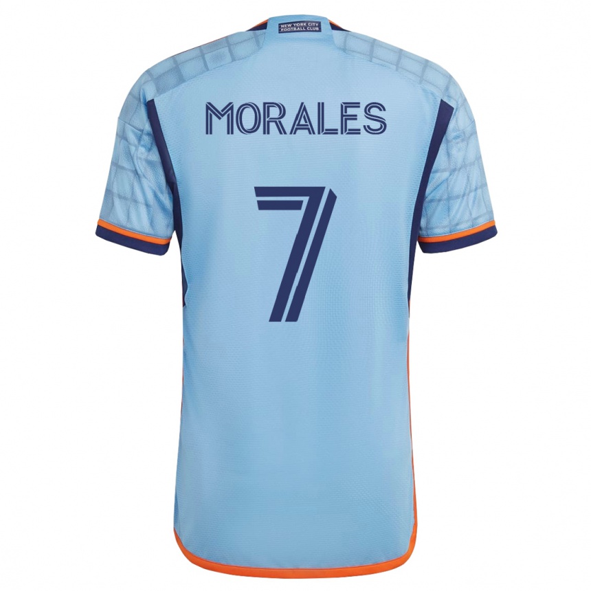 Kinder Fußball Alfredo Morales #7 Blau Heimtrikot Trikot 2023/24 T-Shirt Luxemburg