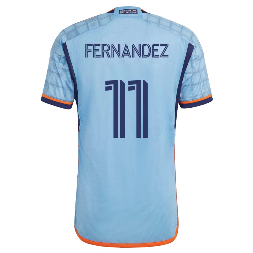 Kinder Fußball Julián Fernández #11 Blau Heimtrikot Trikot 2023/24 T-Shirt Luxemburg