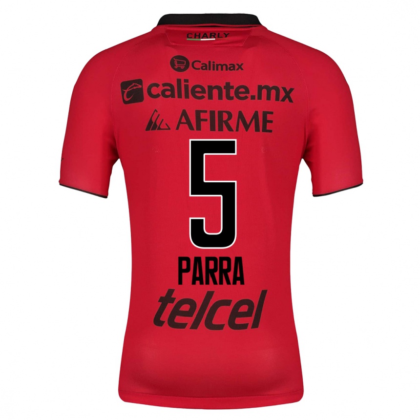 Kinder Fußball Rodrigo Parra #5 Rot Heimtrikot Trikot 2023/24 T-Shirt Luxemburg