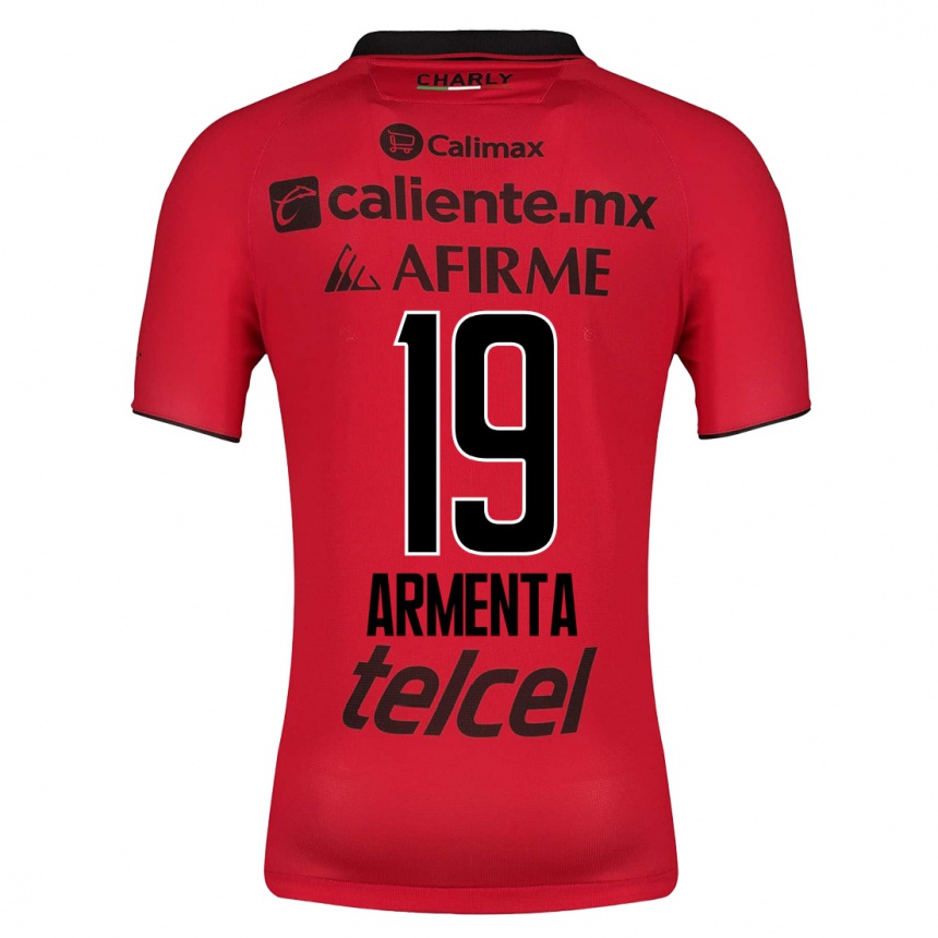 Kinder Fußball Eduardo Armenta #19 Rot Heimtrikot Trikot 2023/24 T-Shirt Luxemburg