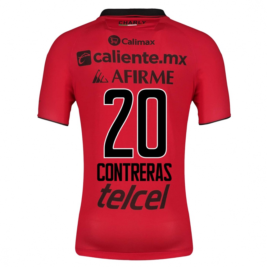 Kinder Fußball Francisco Contreras #20 Rot Heimtrikot Trikot 2023/24 T-Shirt Luxemburg