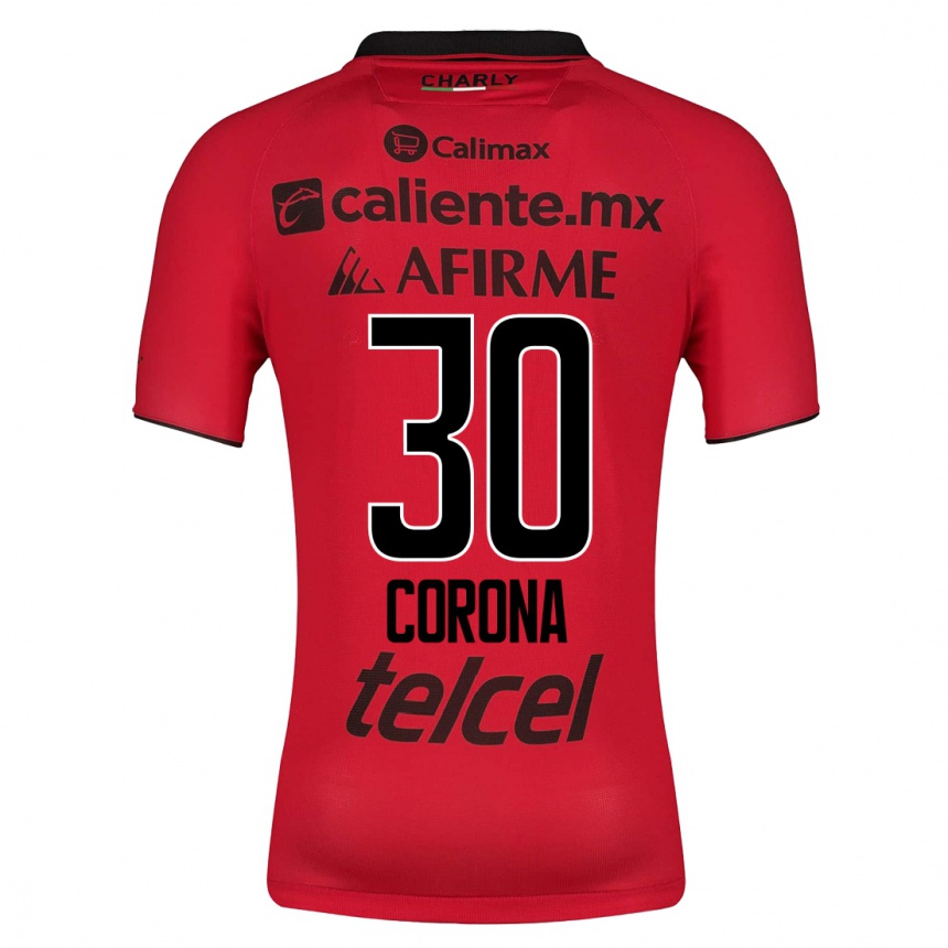 Kinder Fußball Jesús Corona #30 Rot Heimtrikot Trikot 2023/24 T-Shirt Luxemburg