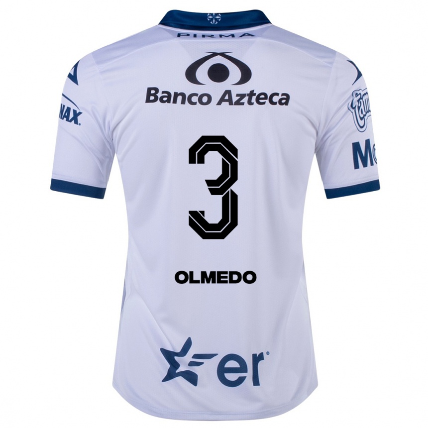 Kinder Fußball Sebastián Olmedo #3 Weiß Heimtrikot Trikot 2023/24 T-Shirt Luxemburg