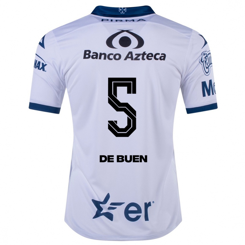 Kinder Fußball Diego De Buen #5 Weiß Heimtrikot Trikot 2023/24 T-Shirt Luxemburg