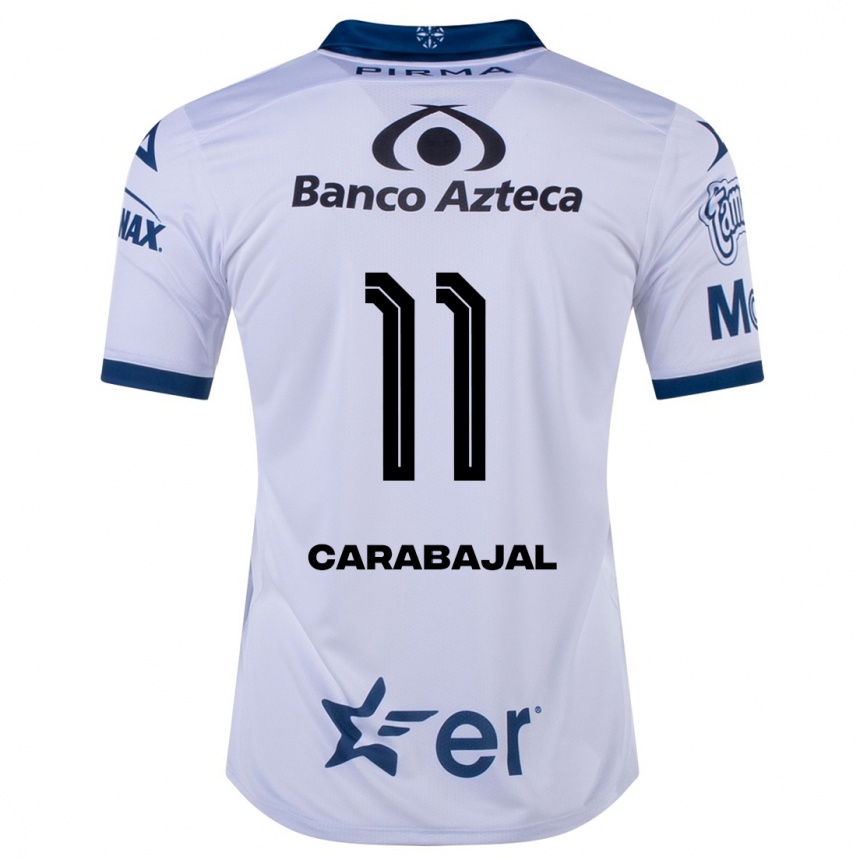 Kinder Fußball Gabriel Carabajal #11 Weiß Heimtrikot Trikot 2023/24 T-Shirt Luxemburg
