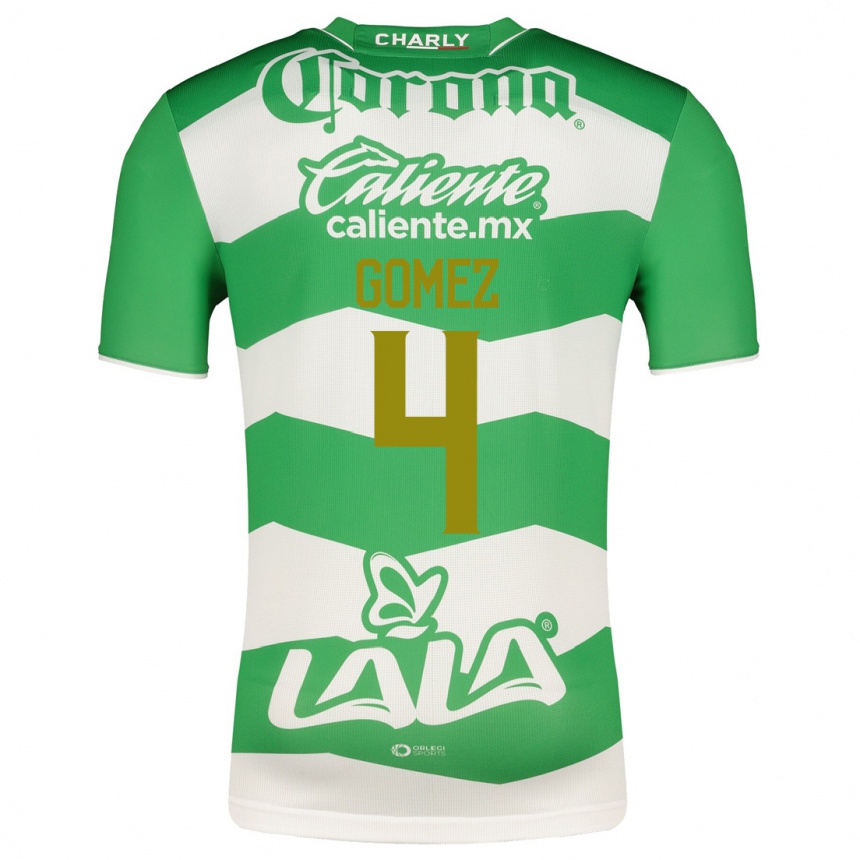 Kinder Fußball Alejandro Gómez #4 Grün Heimtrikot Trikot 2023/24 T-Shirt Luxemburg