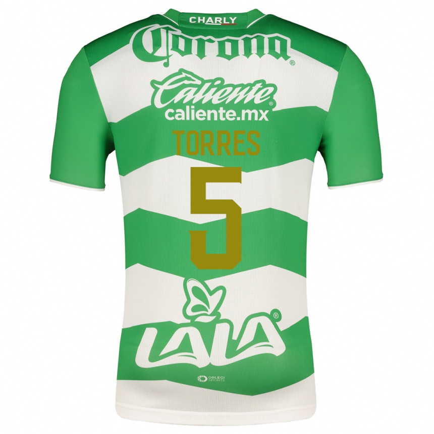 Kinder Fußball Félix Torres #5 Grün Heimtrikot Trikot 2023/24 T-Shirt Luxemburg