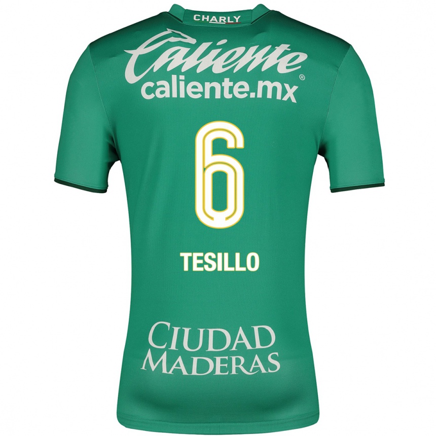 Kinder Fußball William Tesillo #6 Grün Heimtrikot Trikot 2023/24 T-Shirt Luxemburg