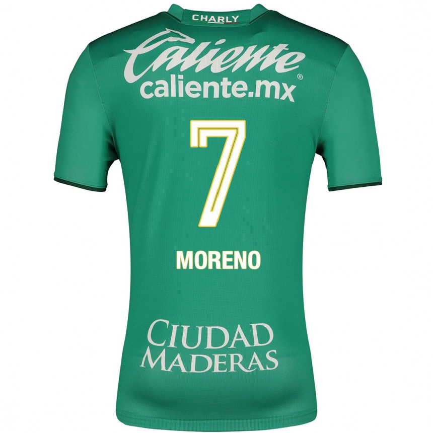 Kinder Fußball Iván Moreno #7 Grün Heimtrikot Trikot 2023/24 T-Shirt Luxemburg