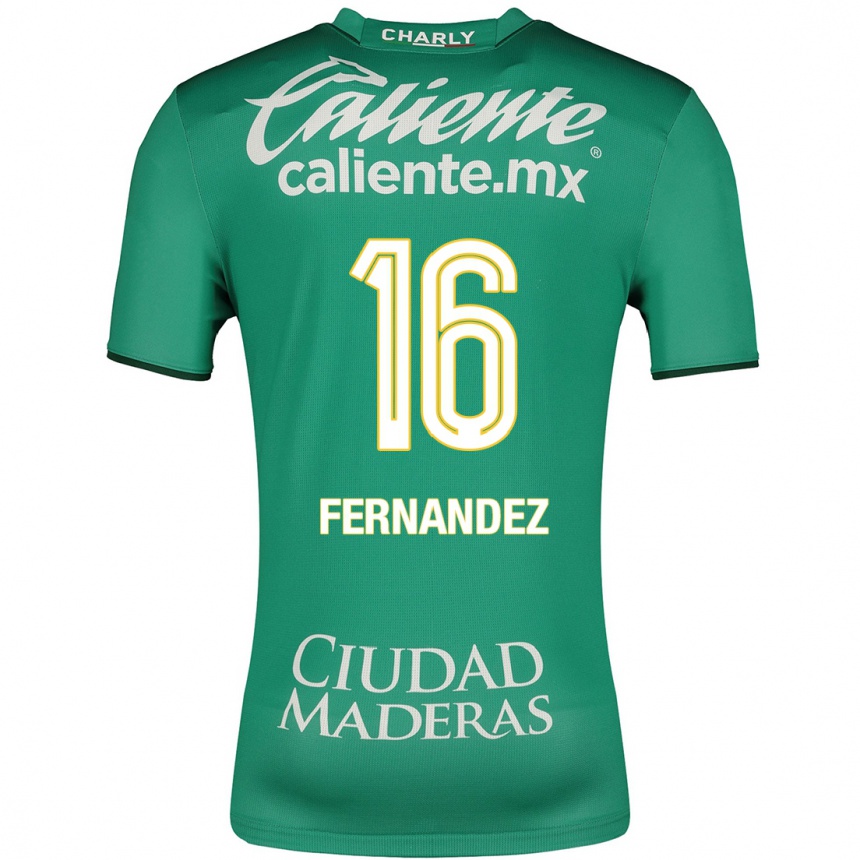 Kinder Fußball Omar Fernández #16 Grün Heimtrikot Trikot 2023/24 T-Shirt Luxemburg