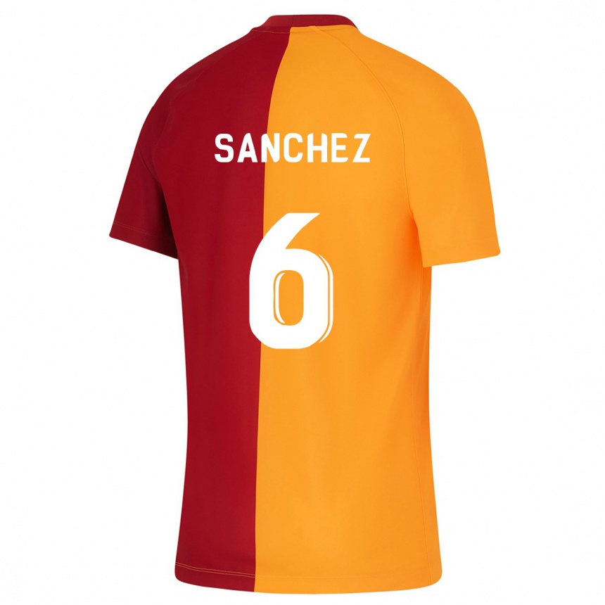 Kinder Fußball Davinson Sanchez #6 Orangefarben Heimtrikot Trikot 2023/24 T-Shirt Luxemburg