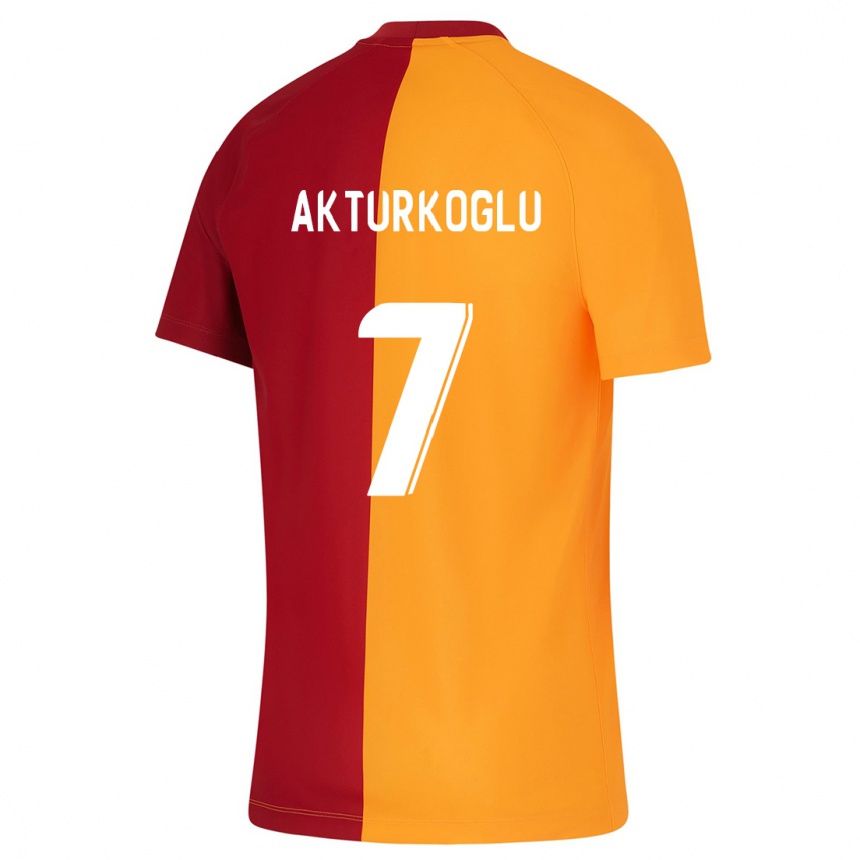 Kinder Fußball Kerem Aktürkoğlu #7 Orangefarben Heimtrikot Trikot 2023/24 T-Shirt Luxemburg