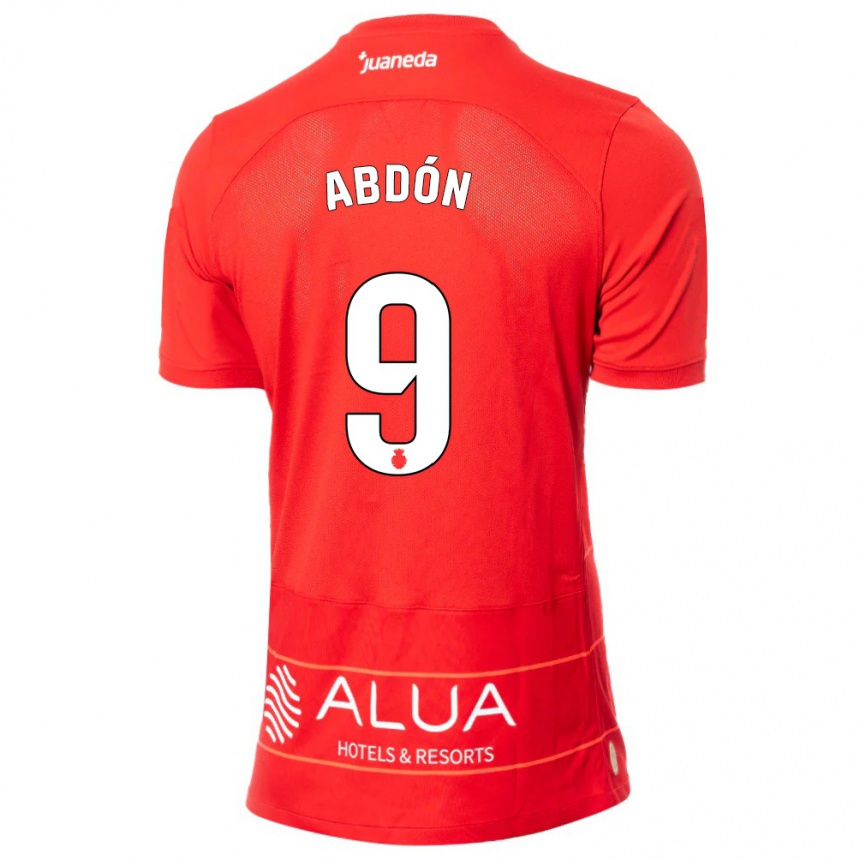 Kinder Fußball Abdón Prats #9 Rot Heimtrikot Trikot 2023/24 T-Shirt Luxemburg