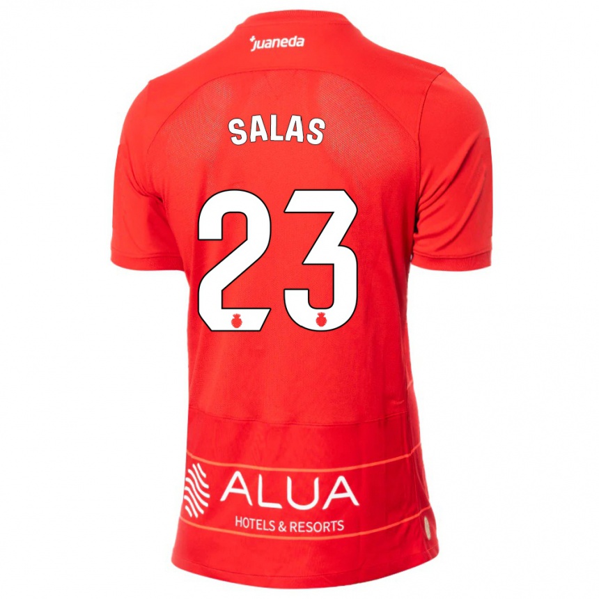 Kinder Fußball Jan Salas #23 Rot Heimtrikot Trikot 2023/24 T-Shirt Luxemburg