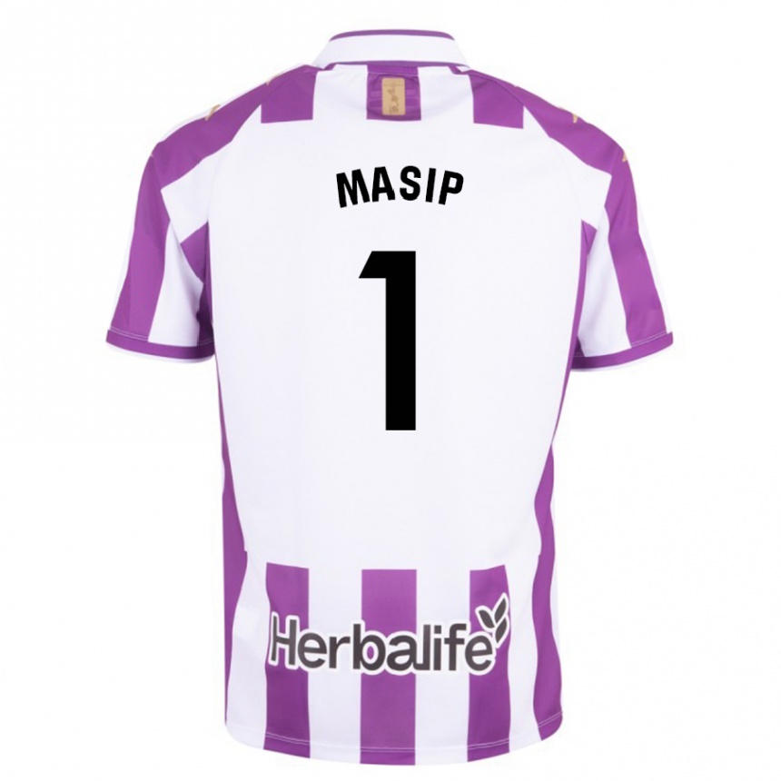 Kinder Fußball Jordi Masip #1 Lila Heimtrikot Trikot 2023/24 T-Shirt Luxemburg