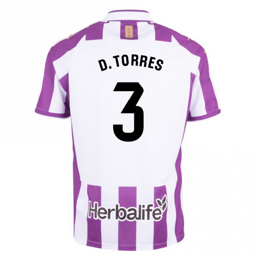 Kinder Fußball David Torres #3 Lila Heimtrikot Trikot 2023/24 T-Shirt Luxemburg