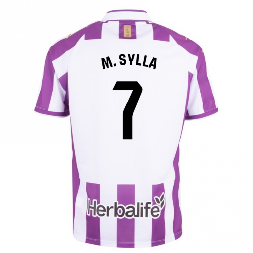 Kinder Fußball Mamadou Sylla #7 Lila Heimtrikot Trikot 2023/24 T-Shirt Luxemburg