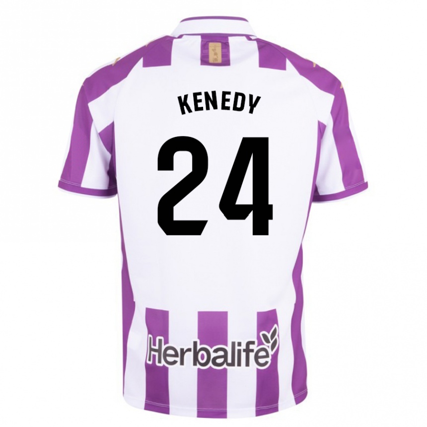 Kinder Fußball Kenedy #24 Lila Heimtrikot Trikot 2023/24 T-Shirt Luxemburg