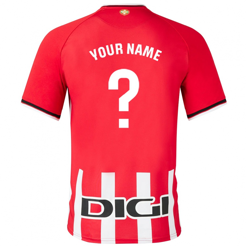Kinder Fußball Ihren Namen #0 Rot Heimtrikot Trikot 2023/24 T-Shirt Luxemburg