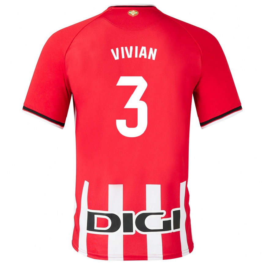 Kinder Fußball Dani Vivian #3 Rot Heimtrikot Trikot 2023/24 T-Shirt Luxemburg