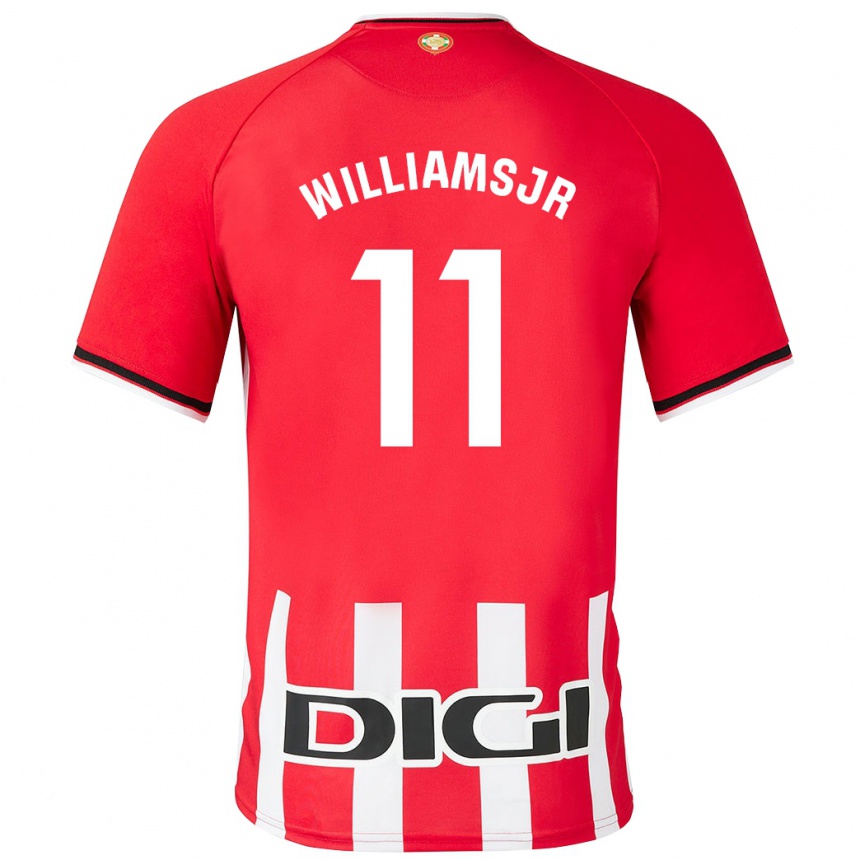 Kinder Fußball Nico Williams #11 Rot Heimtrikot Trikot 2023/24 T-Shirt Luxemburg
