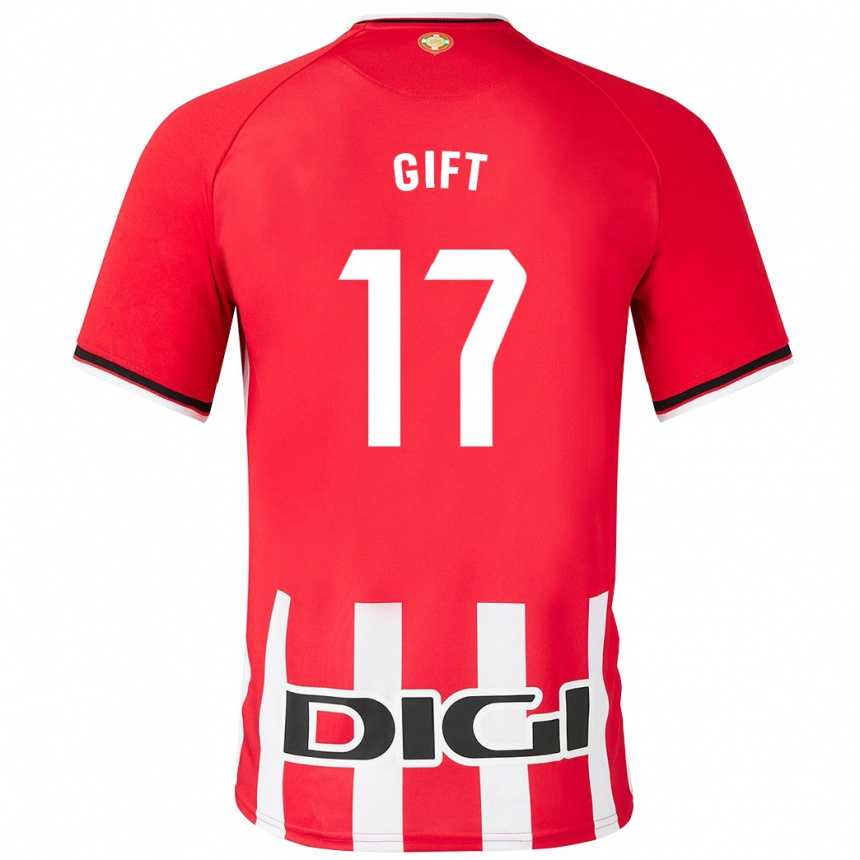 Kinder Fußball Elijah Gift #17 Rot Heimtrikot Trikot 2023/24 T-Shirt Luxemburg