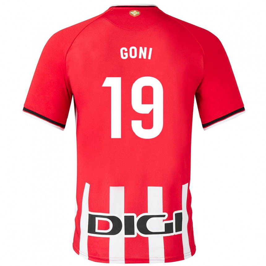 Kinder Fußball Marcos Goñi #19 Rot Heimtrikot Trikot 2023/24 T-Shirt Luxemburg