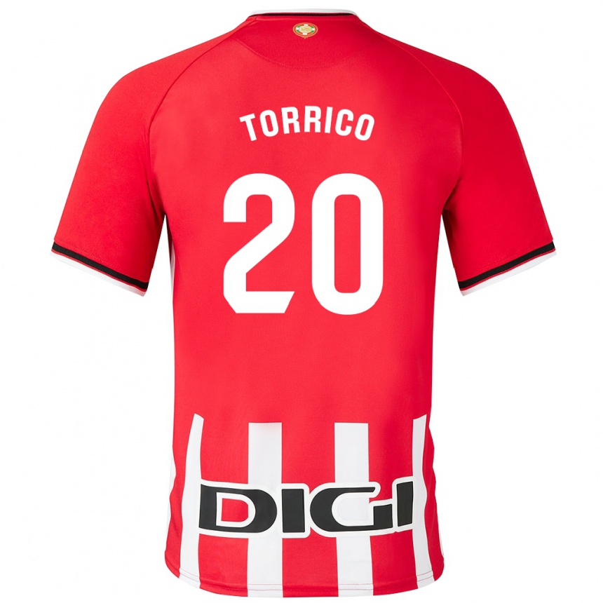 Kinder Fußball Aitor Torrico #20 Rot Heimtrikot Trikot 2023/24 T-Shirt Luxemburg