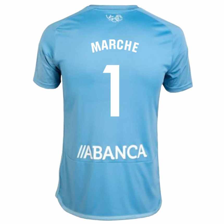 Kinder Fußball Agustín Marchesín #1 Blau Heimtrikot Trikot 2023/24 T-Shirt Luxemburg