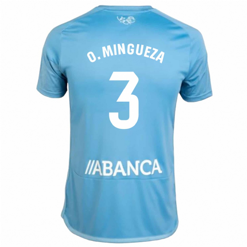 Kinder Fußball Óscar Mingueza #3 Blau Heimtrikot Trikot 2023/24 T-Shirt Luxemburg