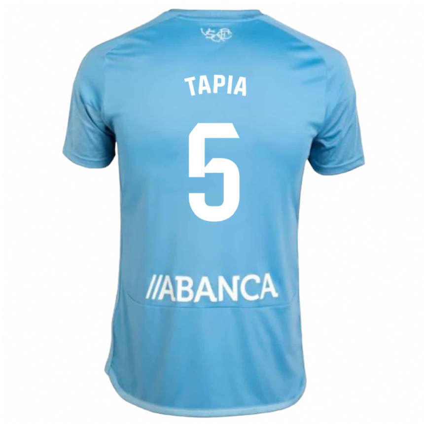 Kinder Fußball Renato Tapia #5 Blau Heimtrikot Trikot 2023/24 T-Shirt Luxemburg