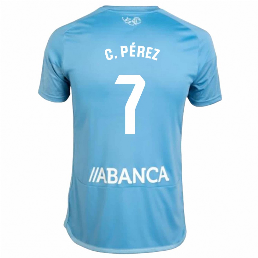 Kinder Fußball Carles Perez #7 Blau Heimtrikot Trikot 2023/24 T-Shirt Luxemburg