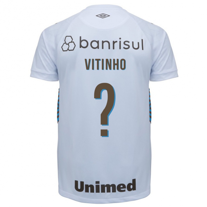 Kinder Fußball Vitinho #0 Weiß Auswärtstrikot Trikot 2023/24 T-Shirt Luxemburg
