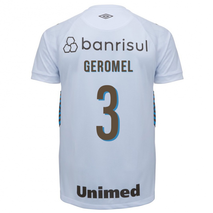 Kinder Fußball Pedro Geromel #3 Weiß Auswärtstrikot Trikot 2023/24 T-Shirt Luxemburg