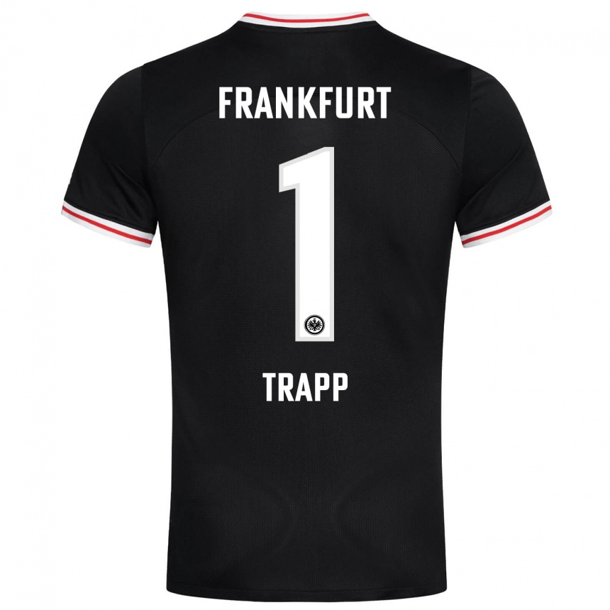 Kinder Fußball Kevin Trapp #1 Schwarz Auswärtstrikot Trikot 2023/24 T-Shirt Luxemburg