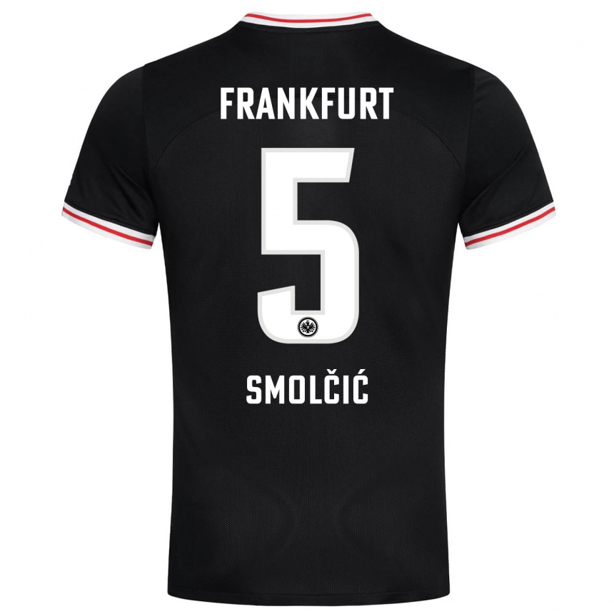 Kinder Fußball Hrvoje Smolcic #5 Schwarz Auswärtstrikot Trikot 2023/24 T-Shirt Luxemburg