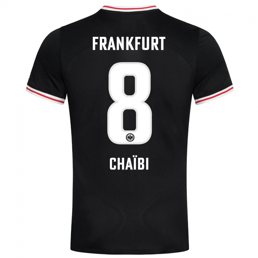 Kinder Fußball Farès Chaïbi #8 Schwarz Auswärtstrikot Trikot 2023/24 T-Shirt Luxemburg